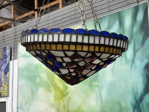 A Tiffany style leadlight pendant light - 2
