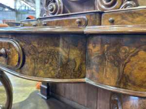 A Victorian burr walnut dressing table - 3