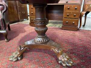 A Victorian mahogany drum table, c.1860s - 3