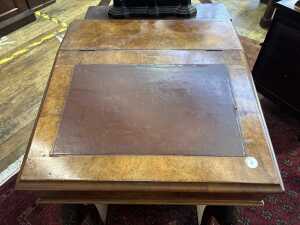 A Victorian burr and figured walnut davenport - 5