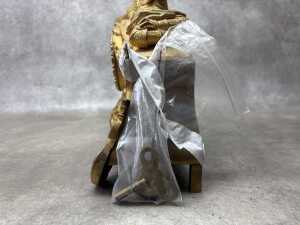 An antique French gilt spelter figural mantel clock - 6