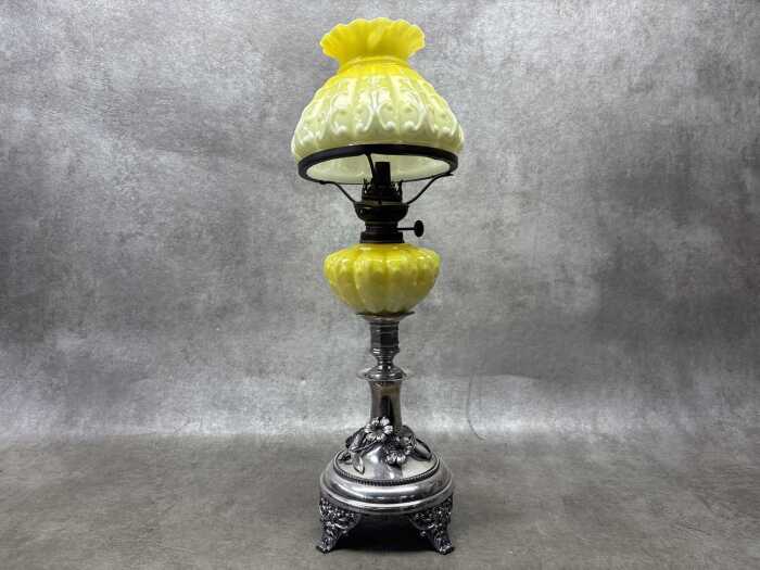 An antique kerosene lamp