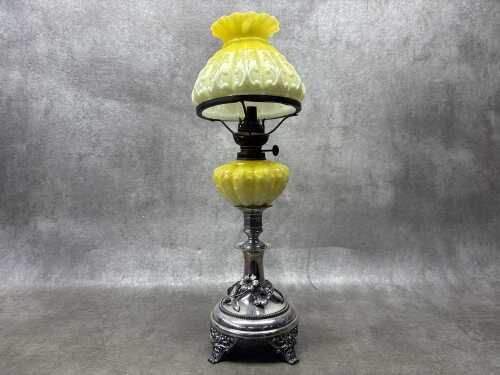 An antique kerosene lamp