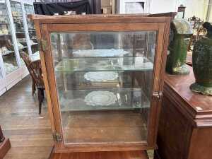 Two antique countertop display cabinets - 3