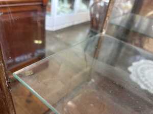 Two antique countertop display cabinets - 6