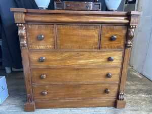 A Victorian mahogany chest of seven drawers - 2