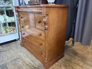A Victorian mahogany chest of seven drawers - 3