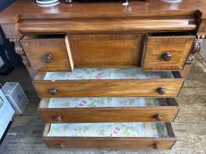 A Victorian mahogany chest of seven drawers - 4