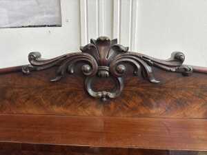 An Early Victorian flame mahogany breakfront sideboard - 3