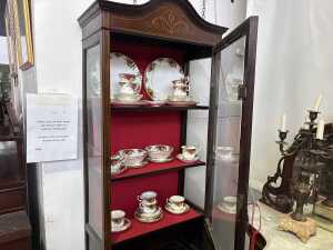 An antique Sheraton Revival display cabinet - 4