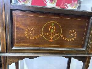An antique Sheraton Revival display cabinet - 5