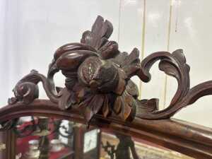 A Victorian burr walnut credenza - 2