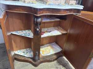 A Victorian burr walnut credenza - 3