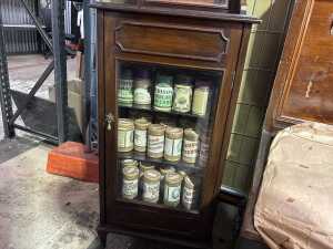An antique mahogany music cabinet - 2