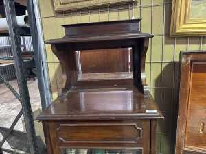 An antique mahogany music cabinet - 3