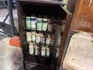 An antique mahogany music cabinet - 4