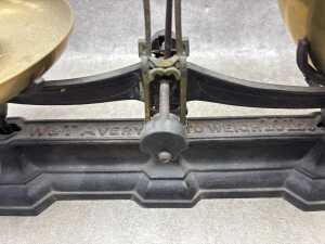 W & T Avery antique set of scales with weights - 5