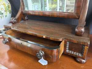 A Regency rosewood toilet mirror - 3