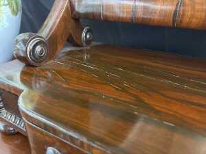 A Regency rosewood toilet mirror - 4
