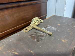 An antique National time clock - 4