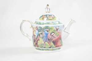 Three Sadler Sporting Scenes series porcelain teapots - 3