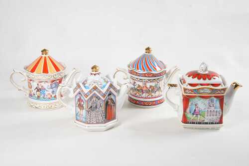 Three Sadler commemorative and novelty porcelain teapots