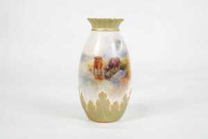 1908 Harry Stinton Royal Worcester porcelain vase
