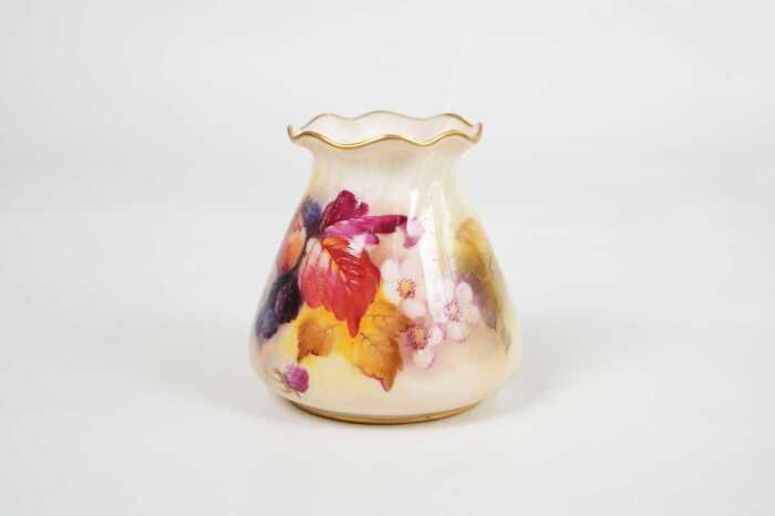Antique Royal Worcester porcelain vase hand painted by Kitty Blake, c.1926