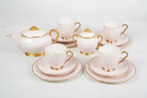 Carlton Ware porcelain tea setting for four