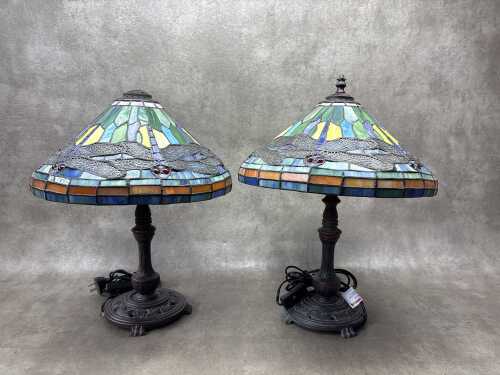 Pair of Tiffany style table lamps