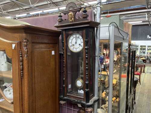 Antique Viennese style Junghans regulator wall clock, c1870s