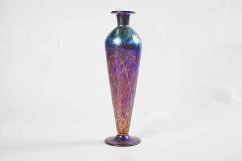 Scott Spencer, iridescent art glass vase, 2002