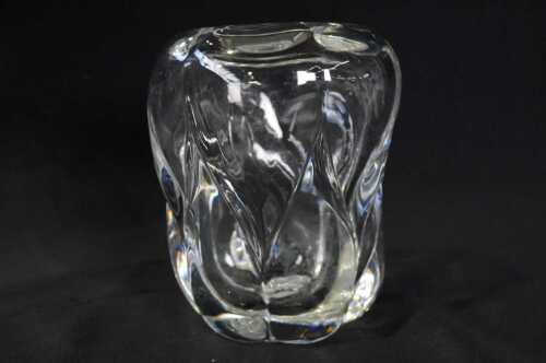 Guido Bon for Val St Lambert, mid-century clear art vase