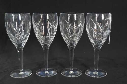 John Rocha for Waterford set of four cut crystal white wine glasses