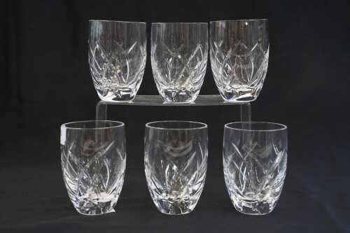 John Rocha for Waterford set of six crystal tumblers