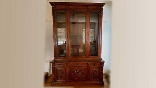 Antique French oak bookcase