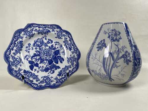 Two Spode Blue Room Collection blue and white porcelain pieces