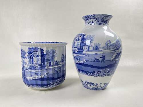 Two Spode Italian blue and white porcelain pieces