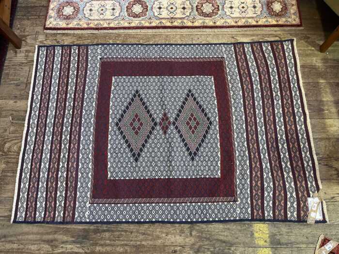 Persian Samark Kilim hand woven wool rug