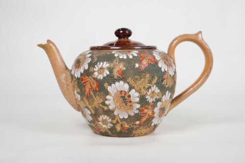 Antique Doulton Lambeth stoneware teapot