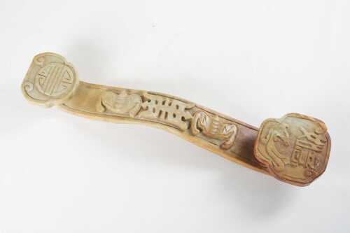 Chinese carved soapstone Ruyi sceptre
