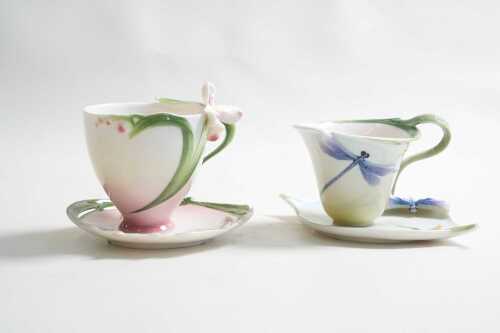Two Franz porcelain duos