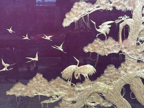 Traditional Chinese applied bamboo picture, 1990