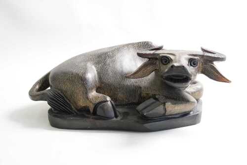 Chinese carved stone water buffalo sculpture