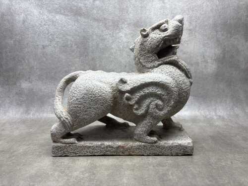 Chinese carved granite griffin statue