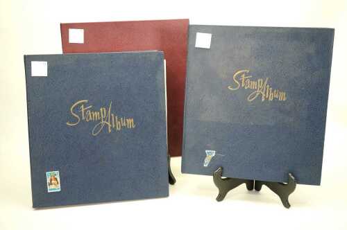 Three mid-century stamp albums arranged by countries A-Z,