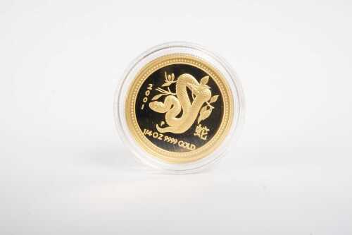 Proof 2001 Australian Lunar 24ct gold coin.