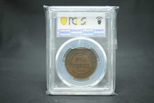 Graded 1925 pre-decimal Australian penny.