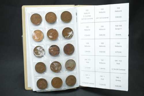 A collection of Australian pre-decimal pennies + key dates