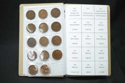 A collection of Australian pre-decimal pennies + key dates